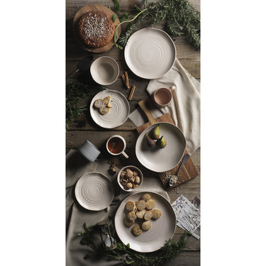 12 Piece Cream Ottawa Calico Stoneware Dinner Set